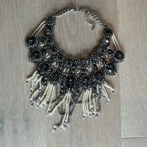 Vintage crystal and pearl necklace